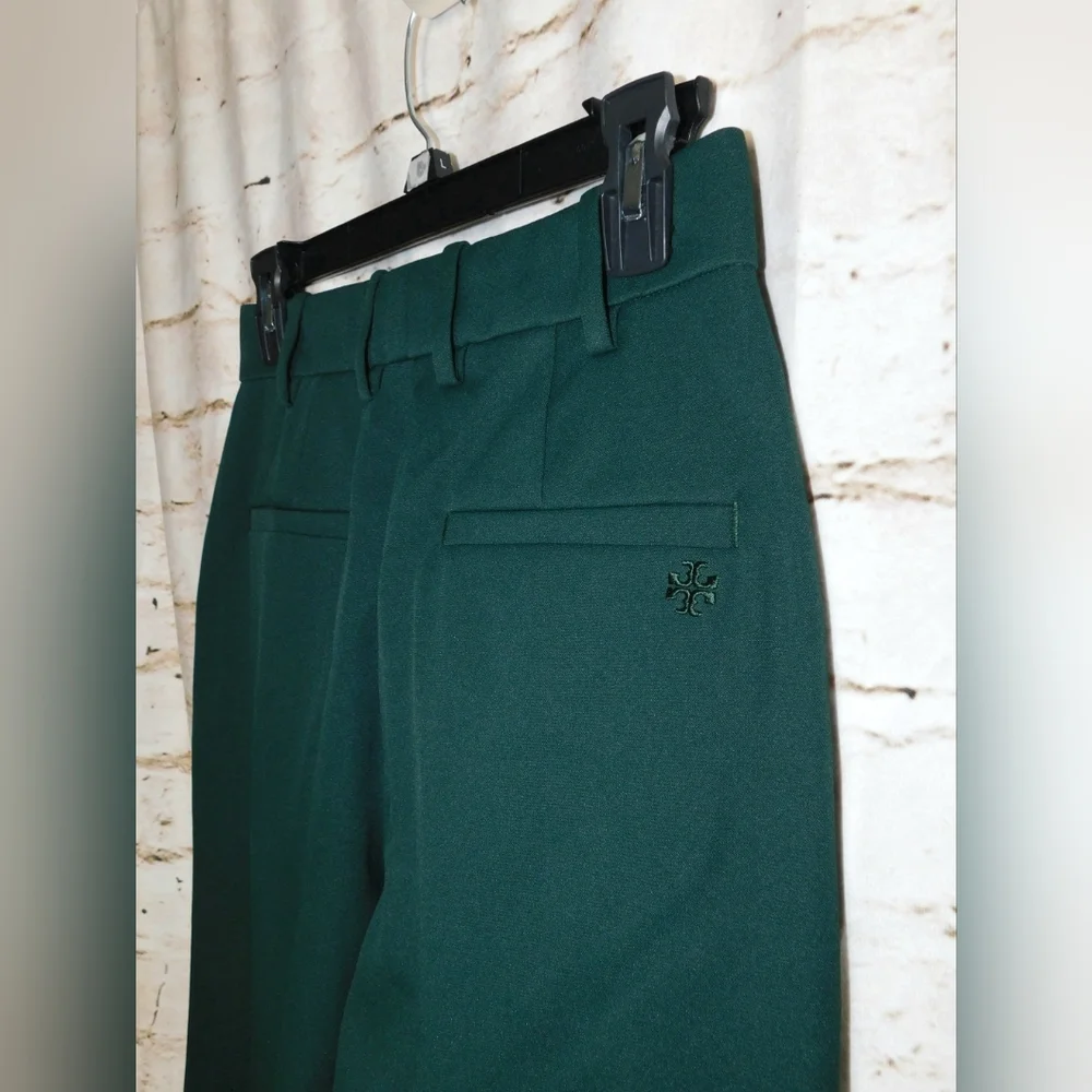 Tory Burch Tech Twill Mid-rise Ankle Length Golf Pants Size 0 in Conifer